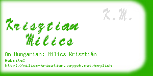 krisztian milics business card